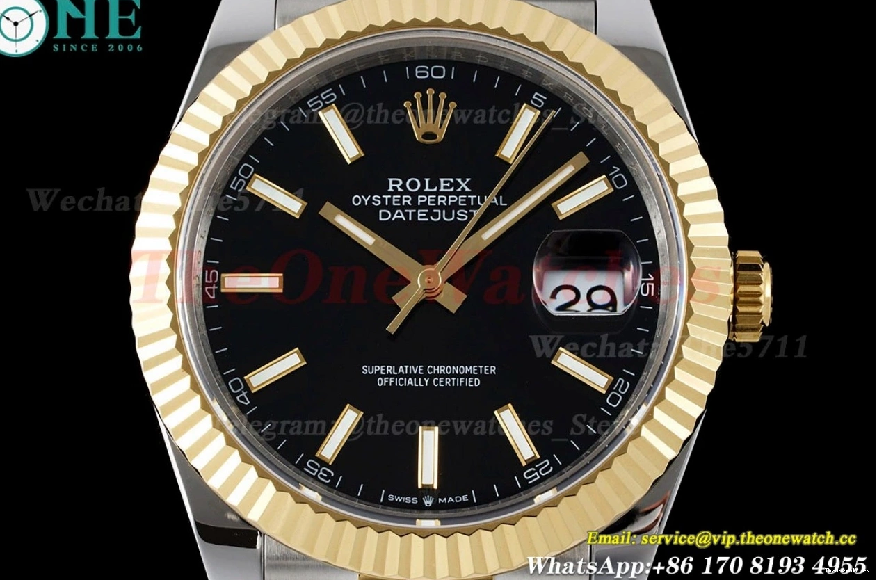 Datejust GMF Black 41mm SS Stk 126333 VR3235 YG 0219